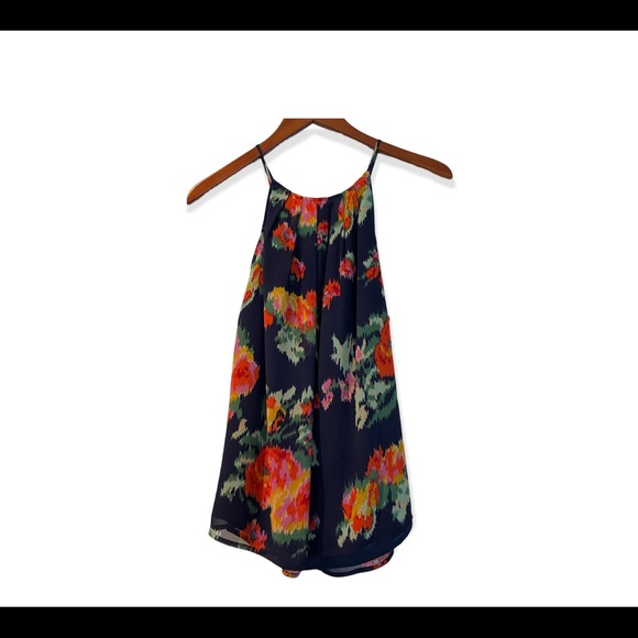 Joie Silk Multi Color Sleeveless Halter Style Shirt Top Blouse Size Medium - Picture 5 of 6